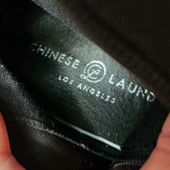 Chinese Laundry Jerry Over the knee in lug sole high heel boot black Whimsigoth - Picture 16 of 16